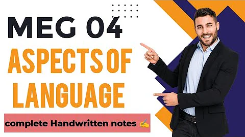 MEG 04 Aspects of Language | Complete Handwritten notes for IGNOU MA English Exam Preparation #ignou