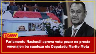 Parlemen Nasional menyetujui mosi belasungkawa dan memberikan penghormatan kepada almarhum mantan...