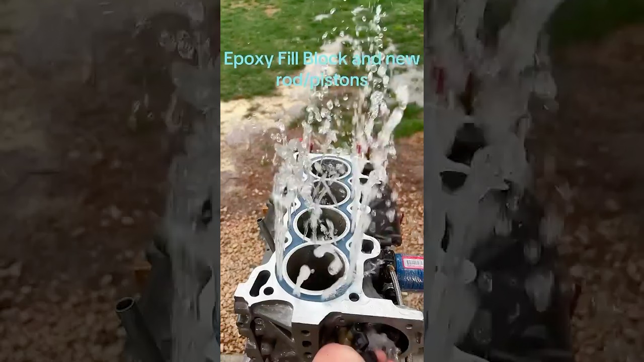 Epoxy filled block let’s see if it holds 700hp! 