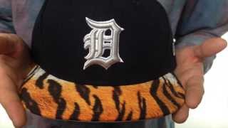 Tigers 'REAL TIGER VIZA-PRINT' Navy Fitted Hat by New Era Tigers 'REAL TIGER VIZA-PRINT' Navy Fitted Hat by New Era
