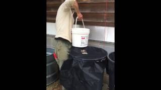 Straining Kudzu Starch Water (Step 5)