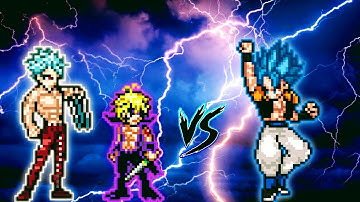 OMG this duo | Meliodas Assault Mode Chaos OP & Ban OP VS Gogeta OP(All Form) in Jump Force Mugen