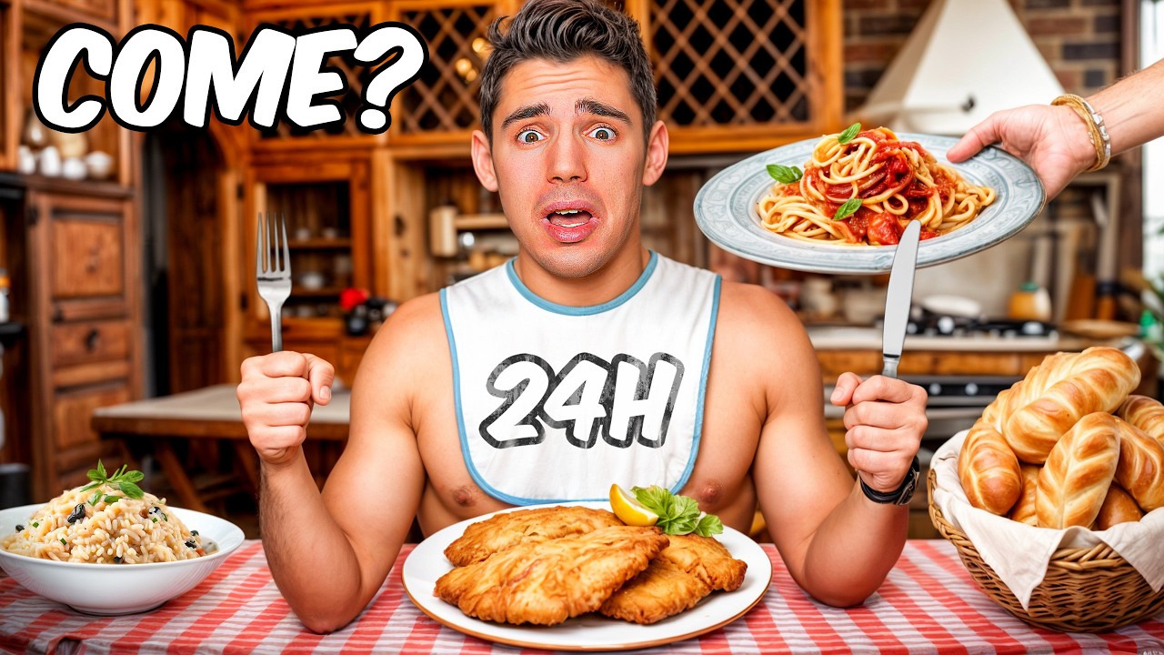 24h MANGIANDO QUELLO CHE CUCINA LA MAMMA | Ecco Come fare la Dieta.