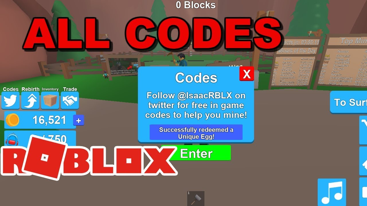 Roblox Epic Mining Simulator Codes