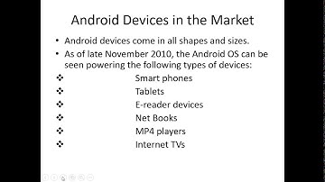 MAD-UNIT-I-ANDROID DEVICES IN THE MARKET & THE ANDROID MARKET