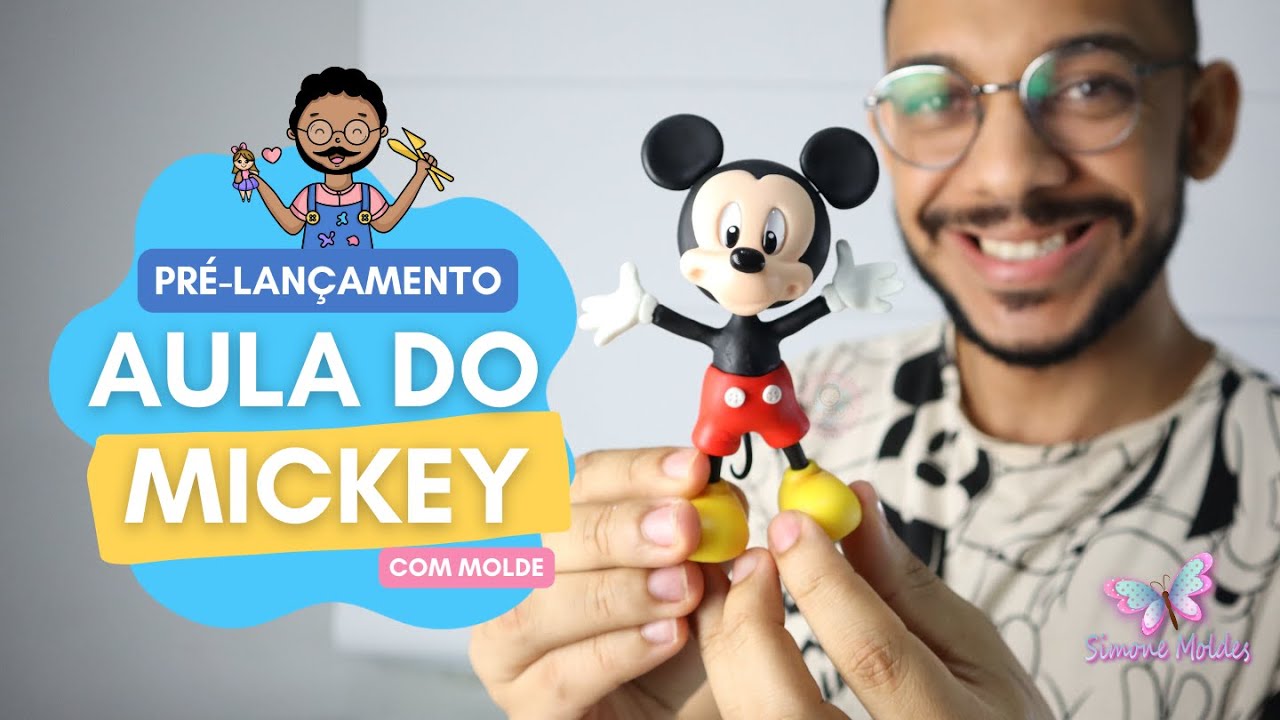 Aula do Mickey em Biscuit | PRÉ-LANÇAMENTO do Molde Casal de Ratinhos M Cód. 1275 | Simone Moldes