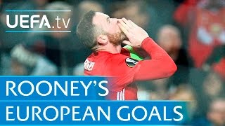 Wayne Rooney - All 39 of his European goals for Manchester United