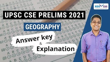 Answer Key - UPSC CSE Prelims 2021 | Geography | Ekam IAS