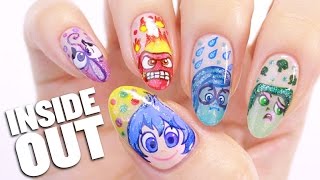 Inside Out Nail Tutorial (Disgust, Sadness, Joy, Anger \& Fear)