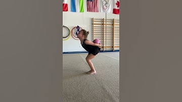 How to do basic roll of the ball over the body. Miami. Rhythmic Gymnastic.