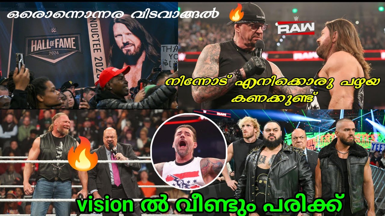 shocking ending of RAW🔥The Undertaker Returns To Announce AJ Styles Will Be Inducted In The WWE HOF.