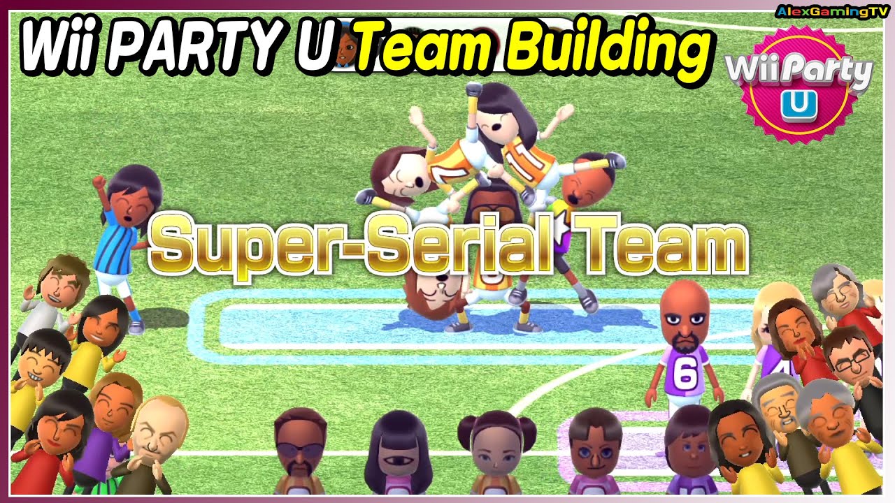 Wii Party U Team Building gameplay (Standard com)🎵 Haru vs Sho vs Guillermo vs Jin-ah | AlexGamingTV