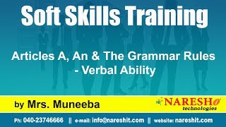 Articles A, An & The Grammar Rules - Verbal Ability | Soft Skills Training screenshot 4