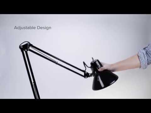 Bostitch Swing Arm Desk Lamp With Clamp, Clamp Desk Lamp Swing Arm