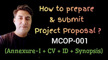 #MCOP-001 #How to prepare and submit project Synopsis?
