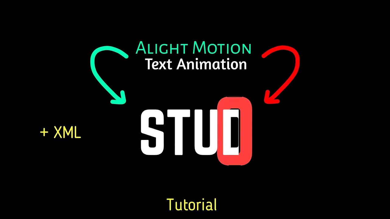 Alight motion text animation tutorial | Text animation editing like AE | xml 