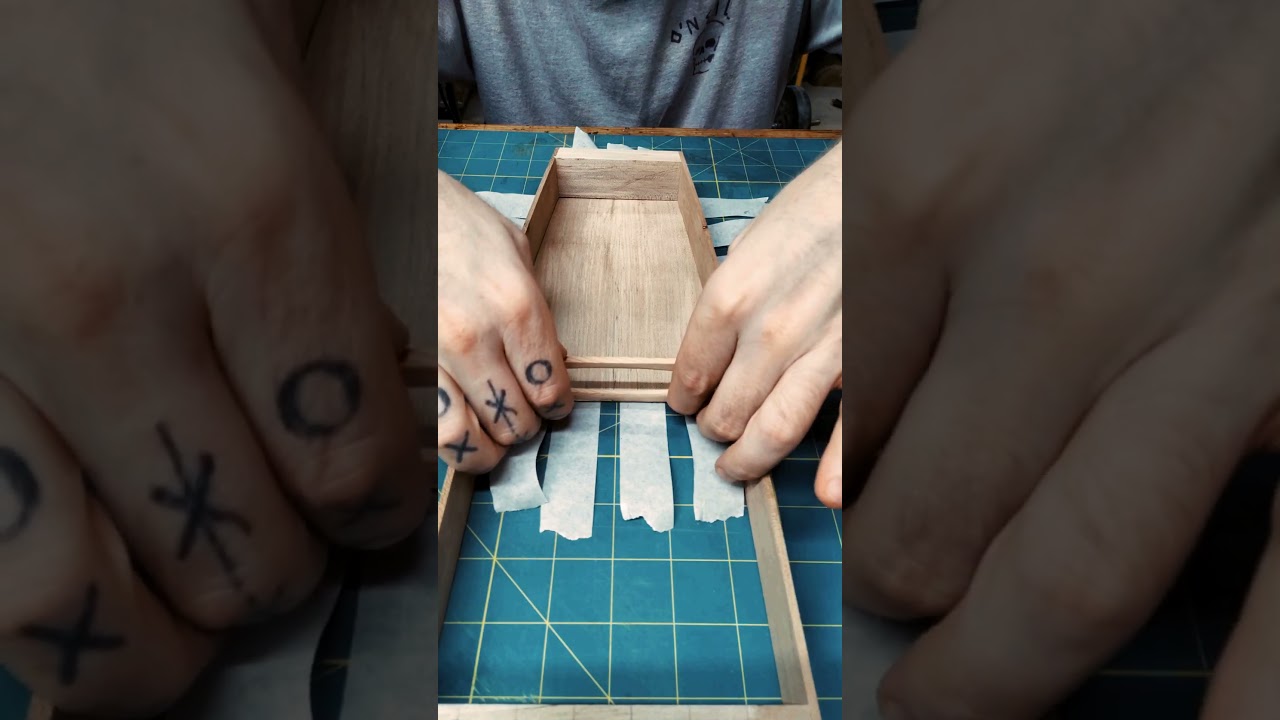 Maple x Cherry lyre harp build glue up! 