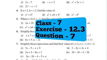 Class - 7, Q 7 - Ex 12.3 - Algebraic Expressions - Chapter 12 - NCERT Maths