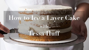 How to Ice a Layer Cake with Smooth Sides and Crisp Edges using Swiss Meringue Buttercream Frosting