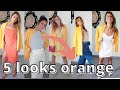 Outfits ideas look orange tendance