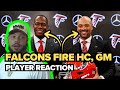 Player reacts after Falcons fire Head Coach Raheem Morris, GM Terry Fontenot