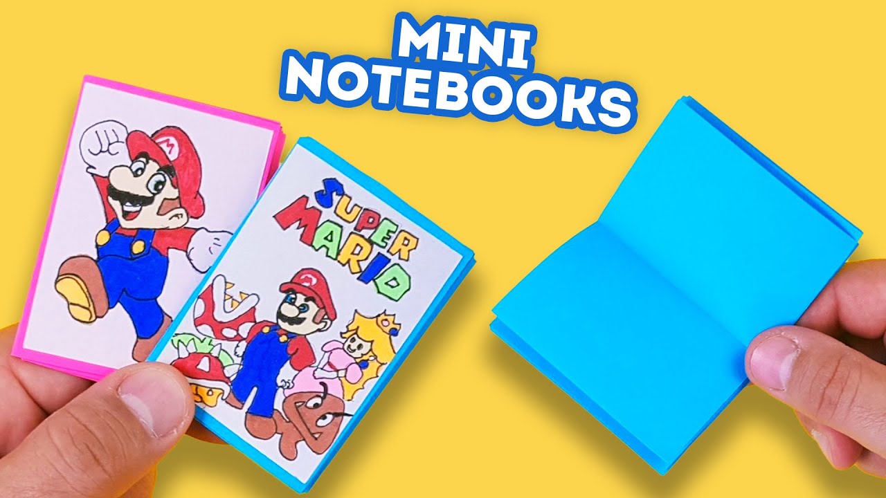 SUPER MARIO MINI NOTEBOOKS FROM ONE SHEET OF PAPER - NO GLUE. DIY ...