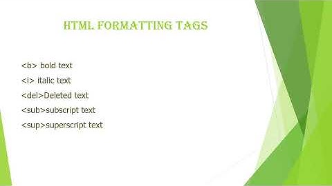 HTML Tutorial for beginners HTML Formatting Tags-07