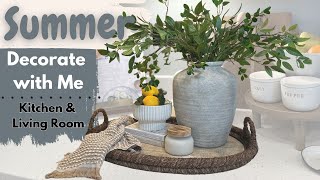 Summer Decorate with Me 2023 | Summer Decorating Ideas | Summer Kitchen \& Living Room