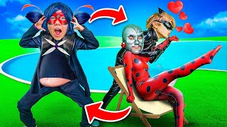 Ladybug تبادلت الجثث مع Hawk Moth لمدة 24 ساعة! سوبر كات قبلت 