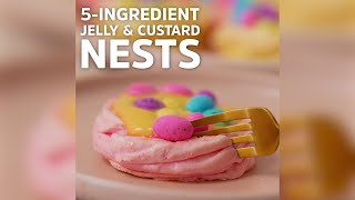 5-Ingredient Jelly & Custard Nests