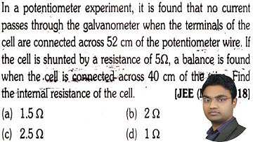 In a potentiometer experiment, it is found that no current passes through the
