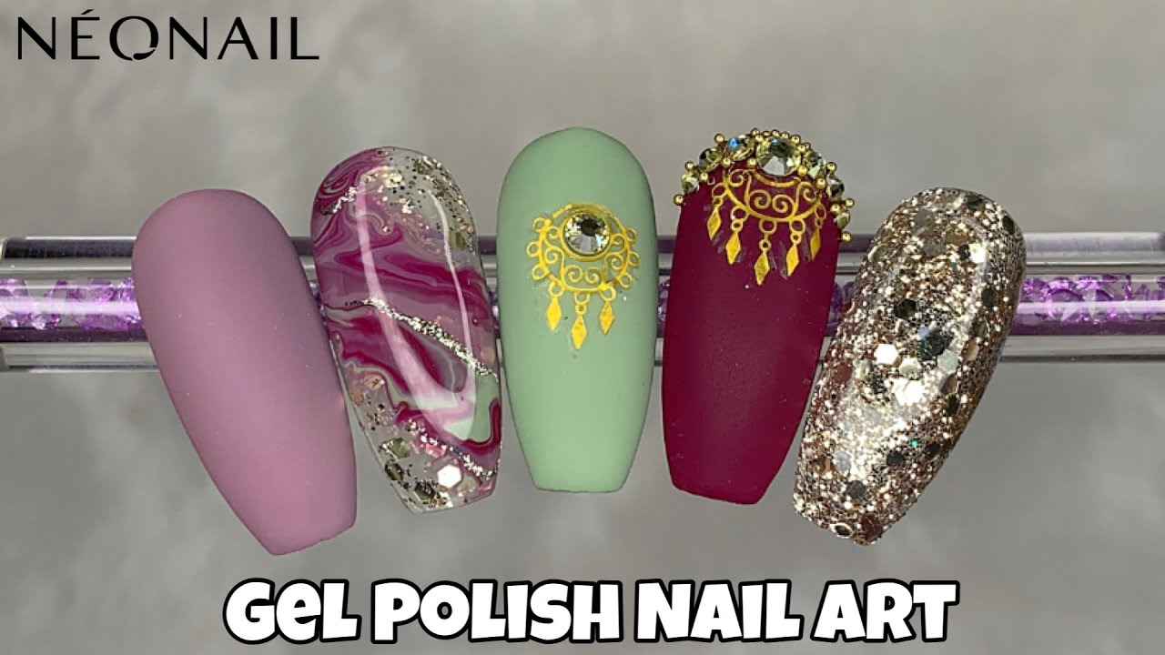 Gel Polish Nail Art Tutorial | Neonail - YouTube