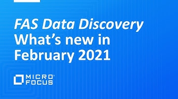 Whats new in FAS Data Discovery February 2021