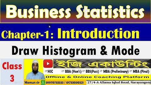 Business Statistics I Class-3 I Draw a  Histogram I Chapter -1 I BBA 2nd Year/ MBA prel. I