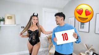 BOYFRIEND RATES MY HOTTEST HALLOWEEN COSTUMES *HES IN LOVE*