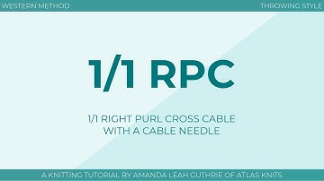 1/1 Right Purl Cross (1/1 RPC) :: With Cable Needle :: Knitting Cables :: Right-Handed