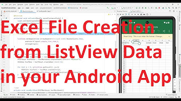 How to create Excel file from ListView data and save it in Download directory from your Android app?