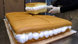 놀라운 크기! 한국의 대왕 카스테라 맛집 TOP 3 / How To Make Giant Castella, Taiwan Jiggly Cake / korean street food