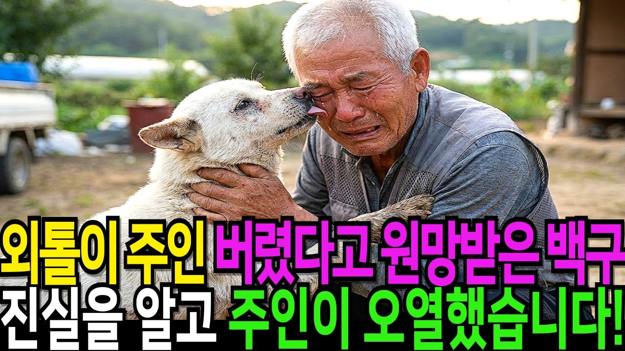 멧돼지 무서워 외톨이 주인 버리고 도망간 진돗개, 뒤늦게 진실 알고 주인이 땅을 치고 통곡했습니다!
