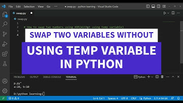 How to swap two variables without using temp variable in python | Swap using XOR
