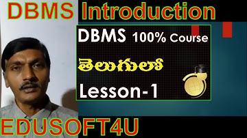 Introduction to DBMS-DBMS full course in Telugu-Lesson-1