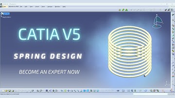 Spring Design - CATIA English Tutorial For Beginners - Generative Surface Design