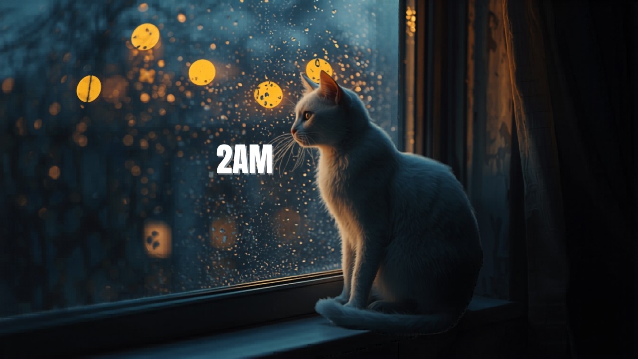 Seamless Cozy Rain Loop at 2AM (1 Hour) | Deep Focus Ambient | Window ...