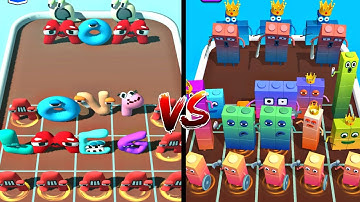 Alphabet Lore Run vs Number Cube Run ⭐⭐⭐ Merge Gameplay - Merge Battle
