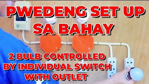 2 BULB CONTROLLED BY INDIVIDUAL SWITCH WITH 2 3GANG OUTLET.@SAYDETV