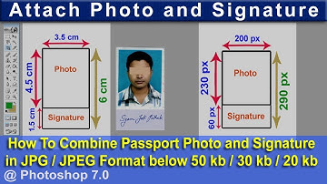 How to Join Passport Size Photo and Signature in Adobe Photoshop 7.0 for online application form 🔥🔥