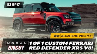 FERRARI RED CUSTOM PAINTED V8 DEFENDER XRS I ABSOLUTE MOTORS SPECIAL PT 2 | URBAN UNCUT S2 EP17