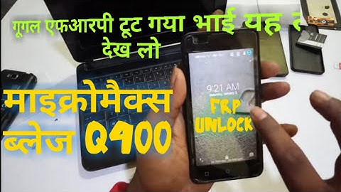 Micromax blaze q400 frp unlock || google security unlock solution || 100% its works