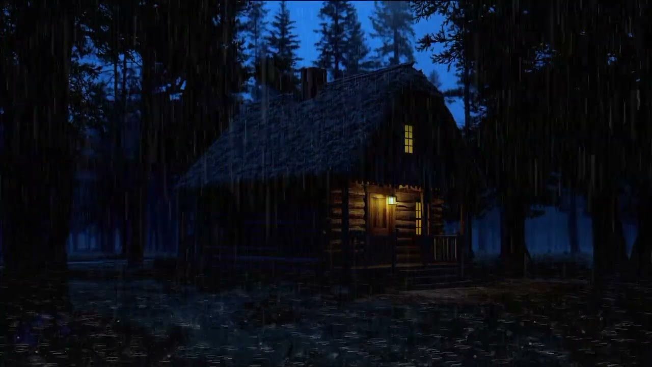 Fall Asleep With The Peaceful Sounds Of Rain And Thunder | Gentle Storm Therapy for Insomnia 🌩️💤🌙