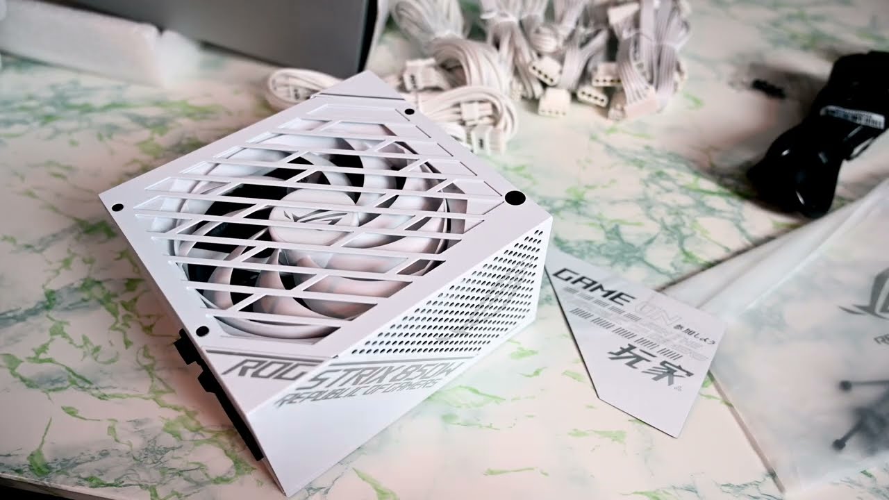 Asus ROG STRIX 850W White PSU Unboxing - YouTube